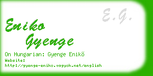 eniko gyenge business card